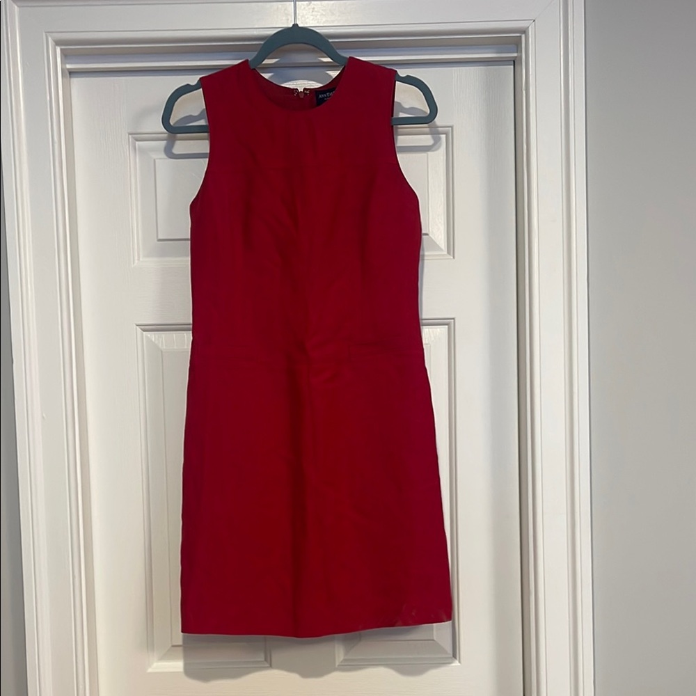 Ann Taylor Red Sheath Mini Dress